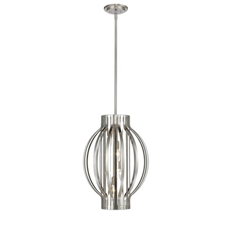 Z-Lite Moundou 4 Light Pendant, Brushed Nickel 436-16BN